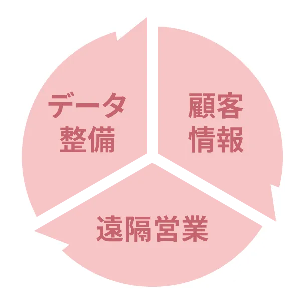 顧客情報／遠隔営業／データ整備